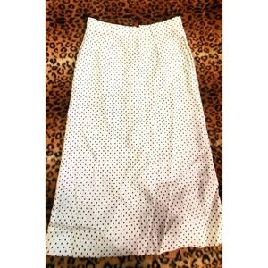 Vintage polka dot pencil skirt pinup back buttons